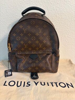 Louis Vuitton Monogram Canvas Backpack in Brown and Gold